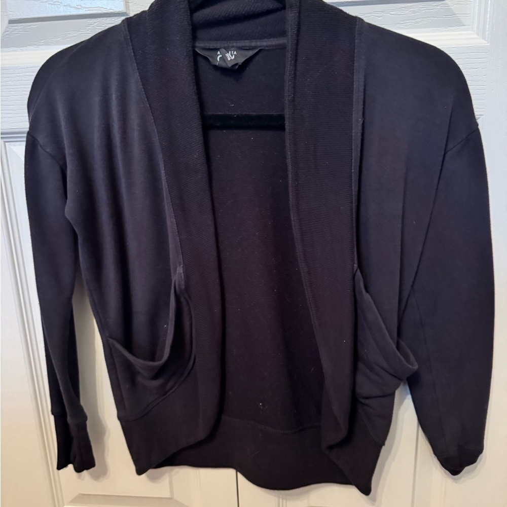 Athleta Black Open Front Cardigan